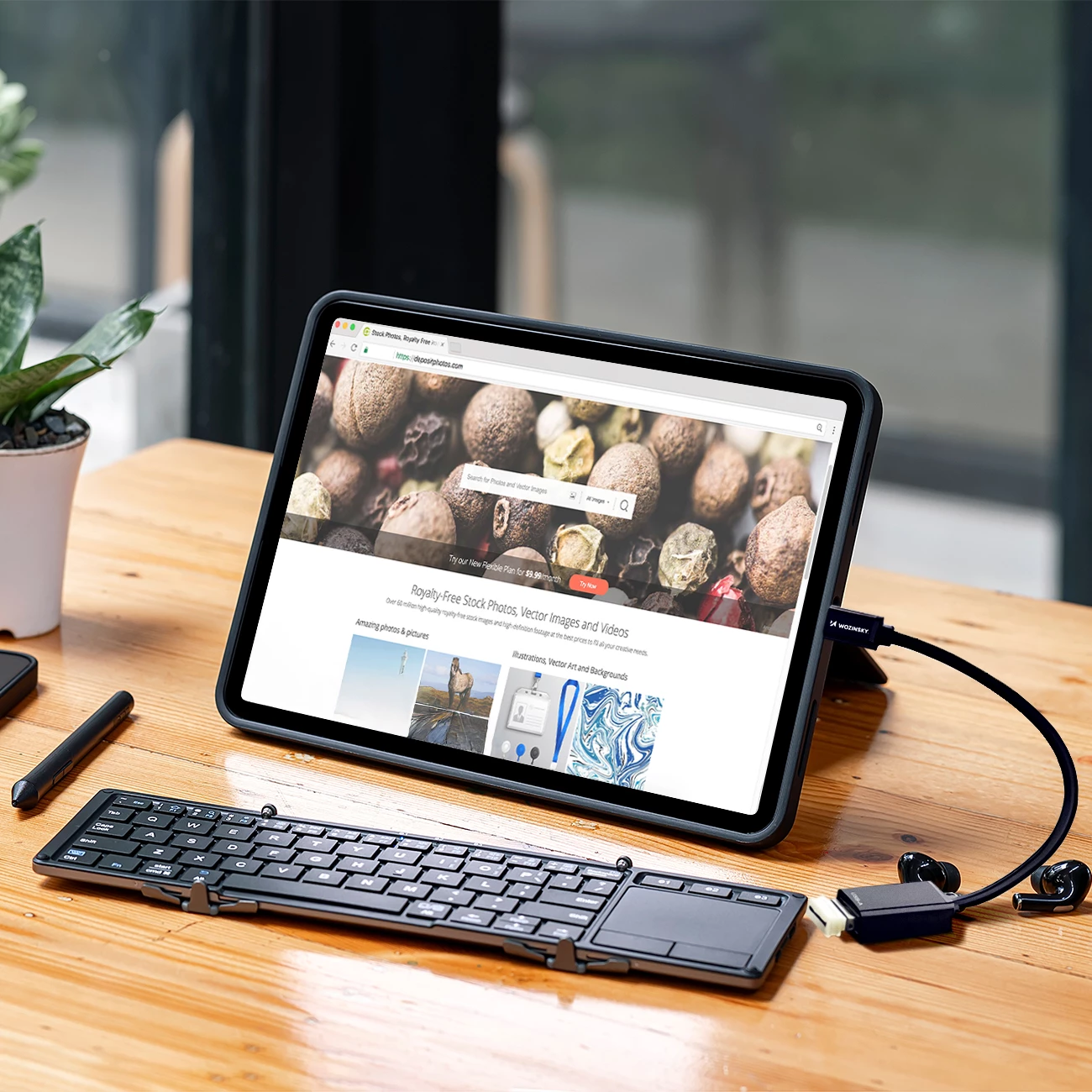 Adapter OTG Wozinsky WOTGY1S USB-C 3.0 në USB-A 3.0, 22cm, zi