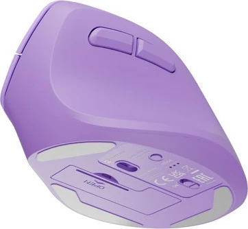 Maus vertikal pa kabllo Natec Crake 2, 6 butona, Bluetooth/2.4GHz, lavender