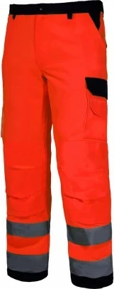 Pantallona pune hi-vis LAHTI PRO L4100503, madhësi L, EN ISO 20471 Klasa 2, portokalli