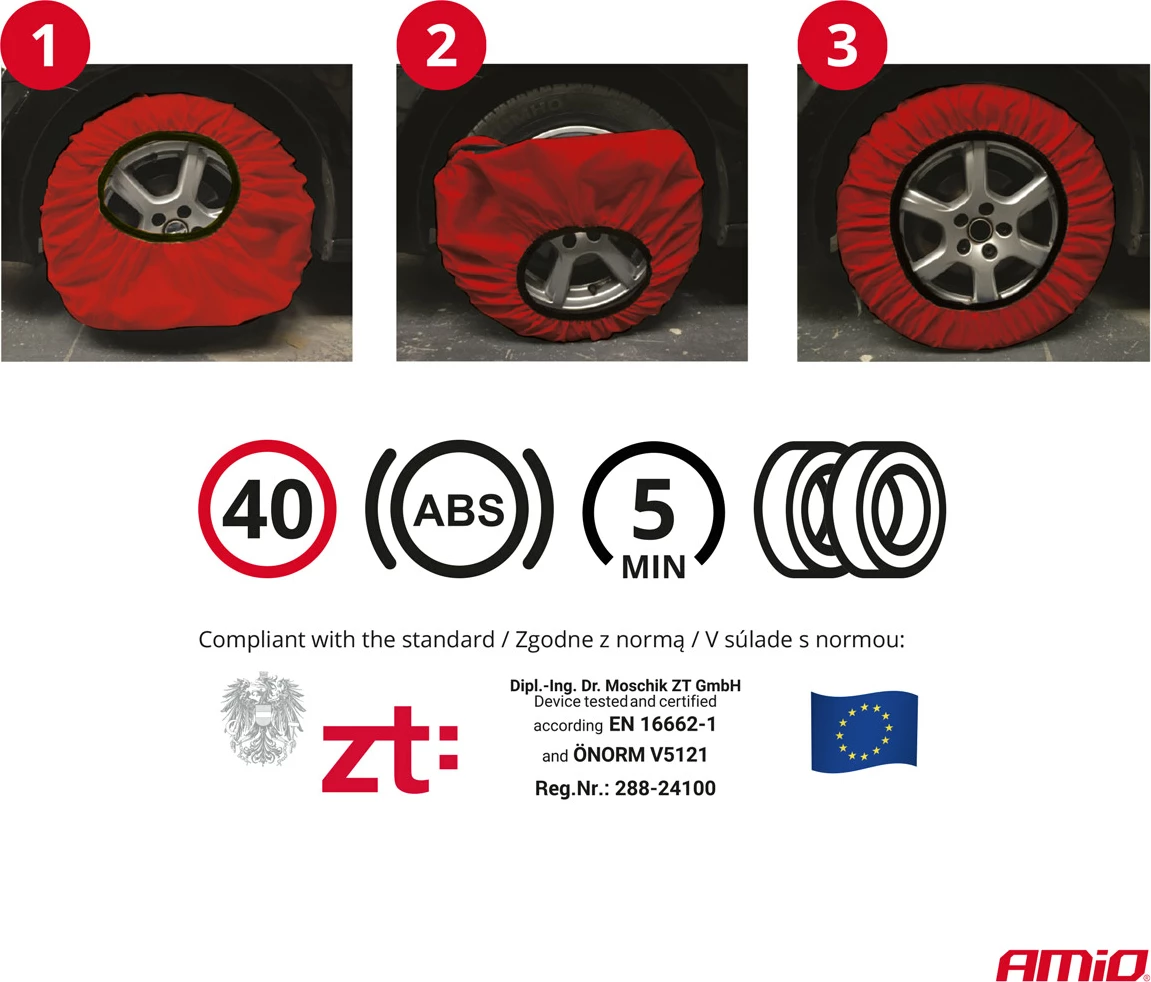 Qorapa dëbore tekstile XXL – 2 copë 
