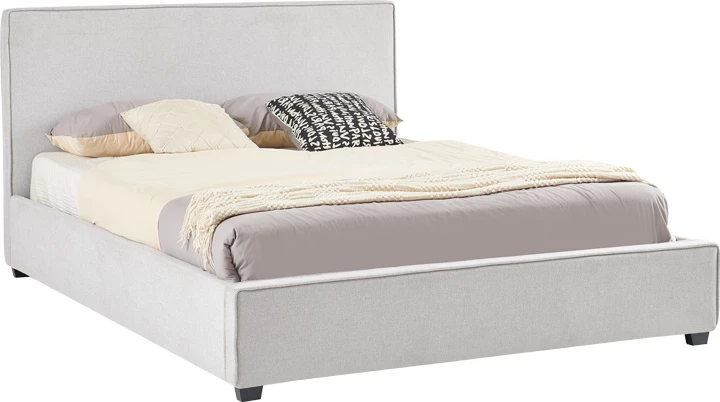 Krevat dopio Bedkapakoworld, material stof, ngjyrë gri, 160x200cm