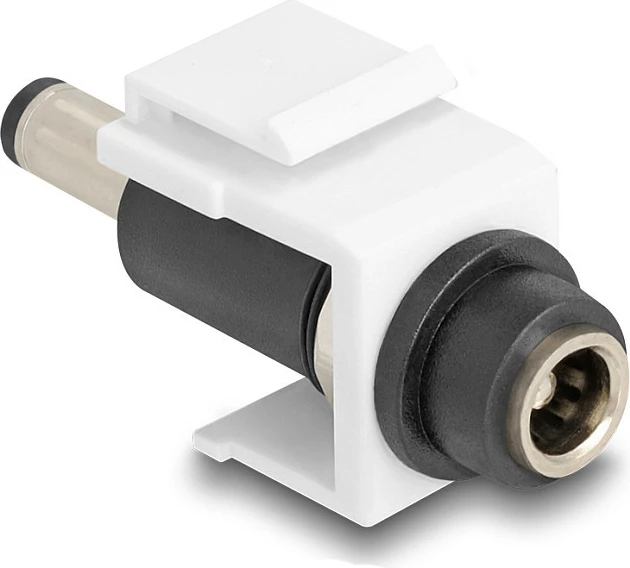 Modul Keystone DeLOCK DC 5.5 x 2.1mm, femër në mashkull, i bardhë