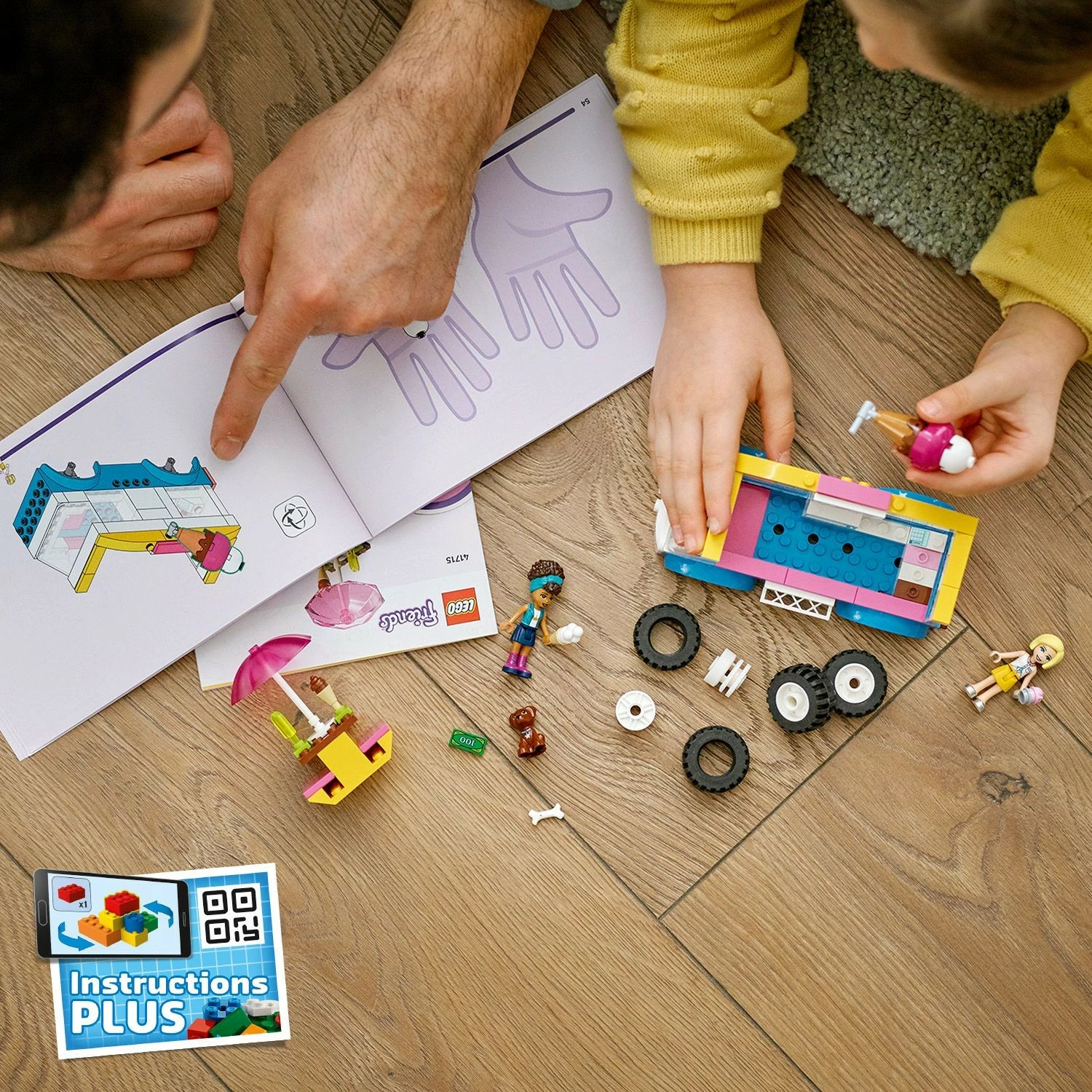 Set ndërtimi LEGO Friends 41715 me furgon akulloresh, 84 pjesë, shumëngjyrësh