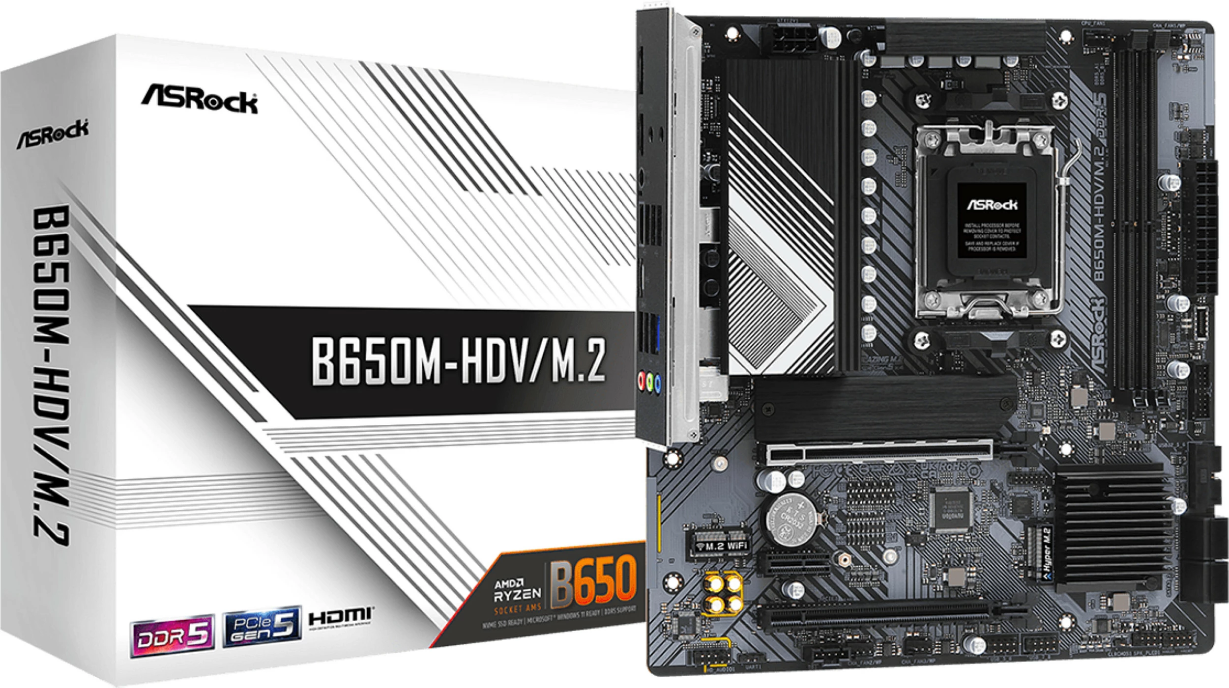 Pllakë amë ASRock B650M-HDV/M.2, Socket AM5, micro ATX