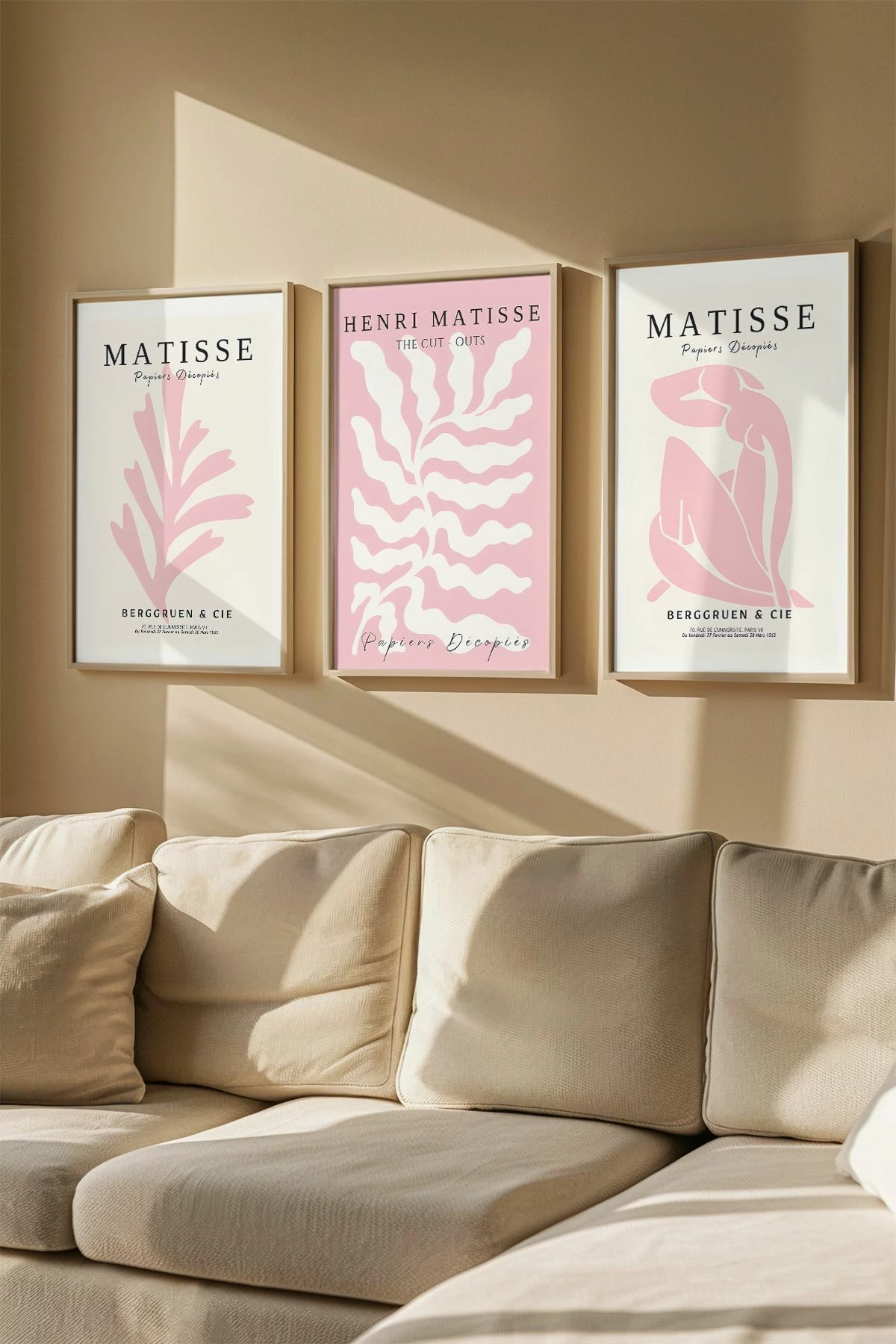 Set pikturash dekorative me kornizë, 3 copë, Wallity, Artvmodel8-Ahsap