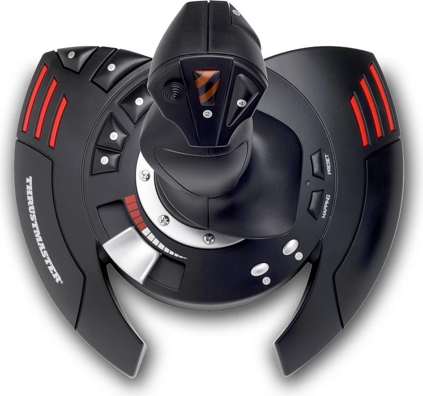 Joystick Thrustmaster T.Flight Stick X, 12 butona, USB, zi/kuqe/argjend