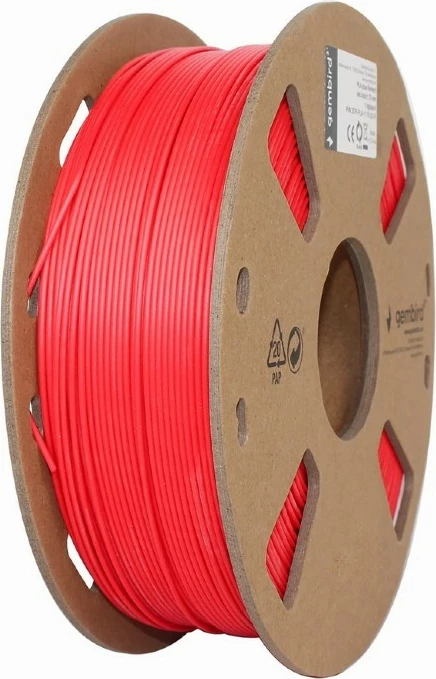 Filament 3D printeri Gembird 3DP-PLA1.75-01-FR, PLA, 1.75mm, e kuqe fluoreshente, 1kg