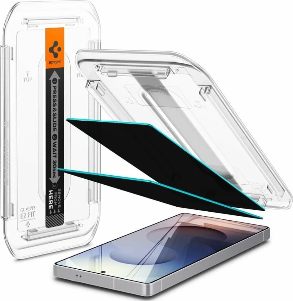 Xham mbrojtës privatësie Spigen Glas.tR "EZ Fit" HD për Galaxy S25 Ultra, 9H, 0.20 mm, 2 copë