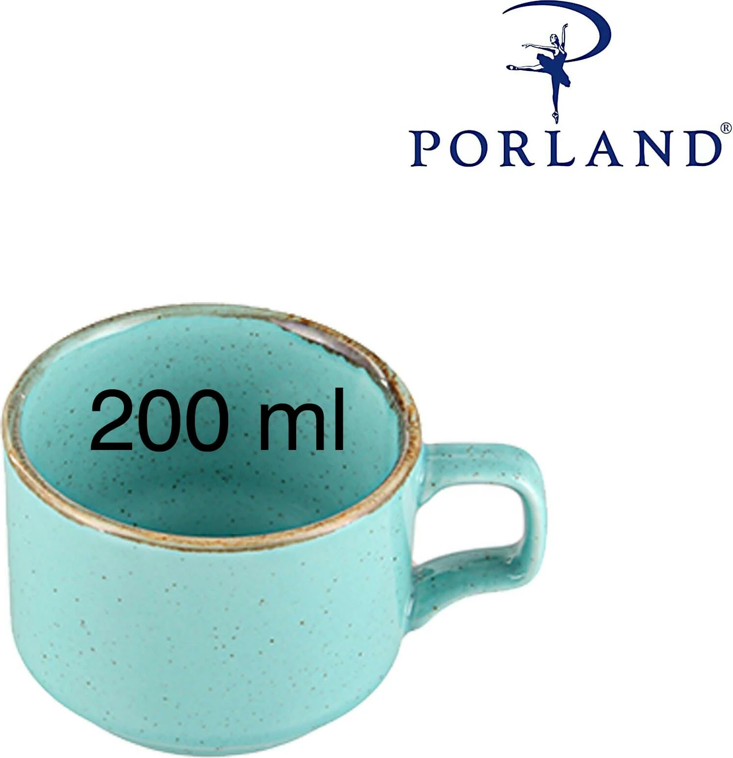 Filxhan i stivueshëm Porland Seasons Laguna 200 ml, kaltër qielli, set 6 copë