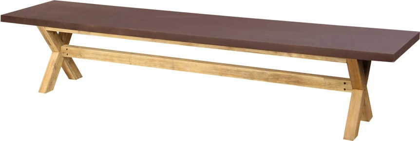 Bankë Pompei, ngjyrë e kuqe ndryshku, 200x40x43.5