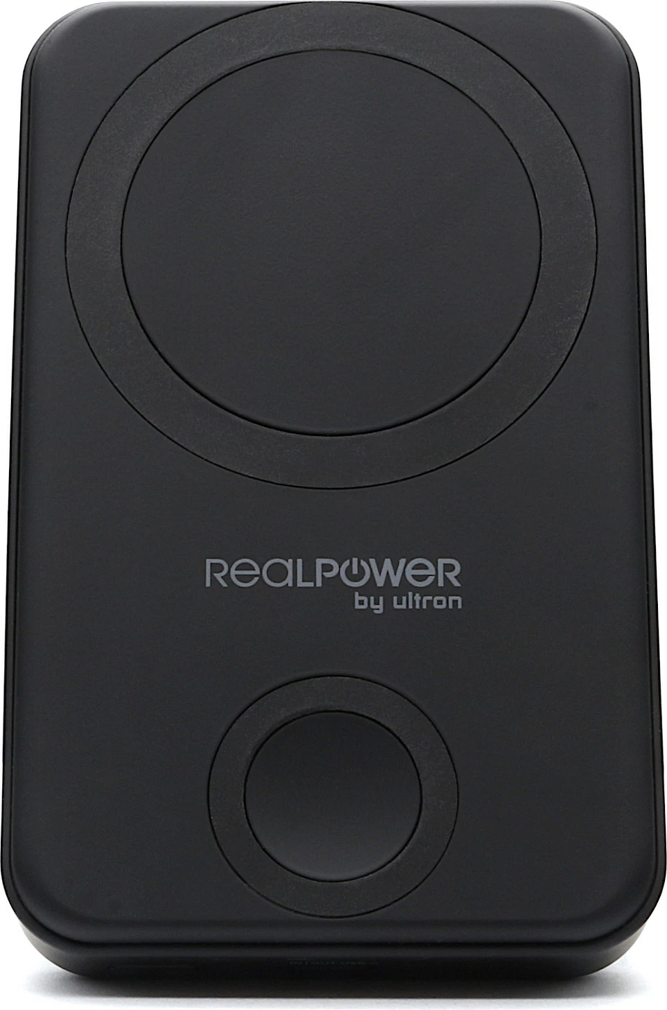 Power bank RealPower 444408, 10000 mAh, karikim wireless, MagSafe, e zezë