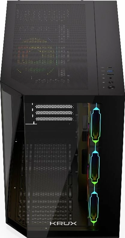 Kasë Krux Empero ARGB (KRXD010) midi tower ATX, e zezë