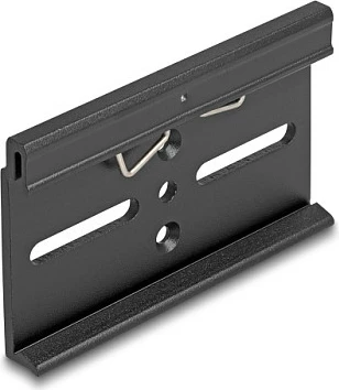 Kllip montimi DeLOCK 67147 për shinë DIN 35 mm, alumin, e zezë