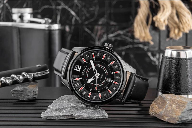 Orë dore për meshkuj Skmei, e zezë