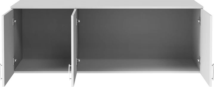 Dollap Royal tre-kanatesh, ngjyrë e bardhë, loft, 150x58x53cm