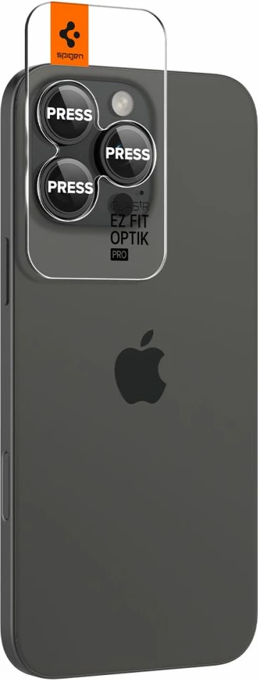 Mbrojtës xhami për kamerë Spigen Glas.tR EZ Fit Optik, për iPhone 14 Pro / Pro Max / 15 Pro / Pro Max / 16 Pro / Pro Max, 2 copë, Zi