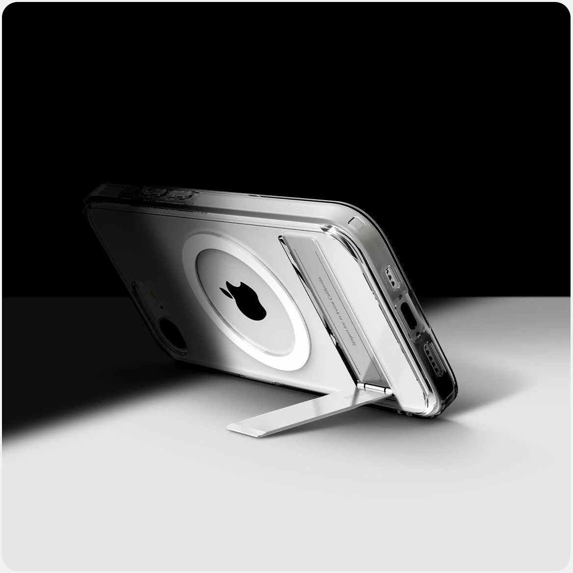 Mbështjellës Spigen Ultra Hybrid S MagSafe ACS09148 për iPhone 16e me kickstand, transparent