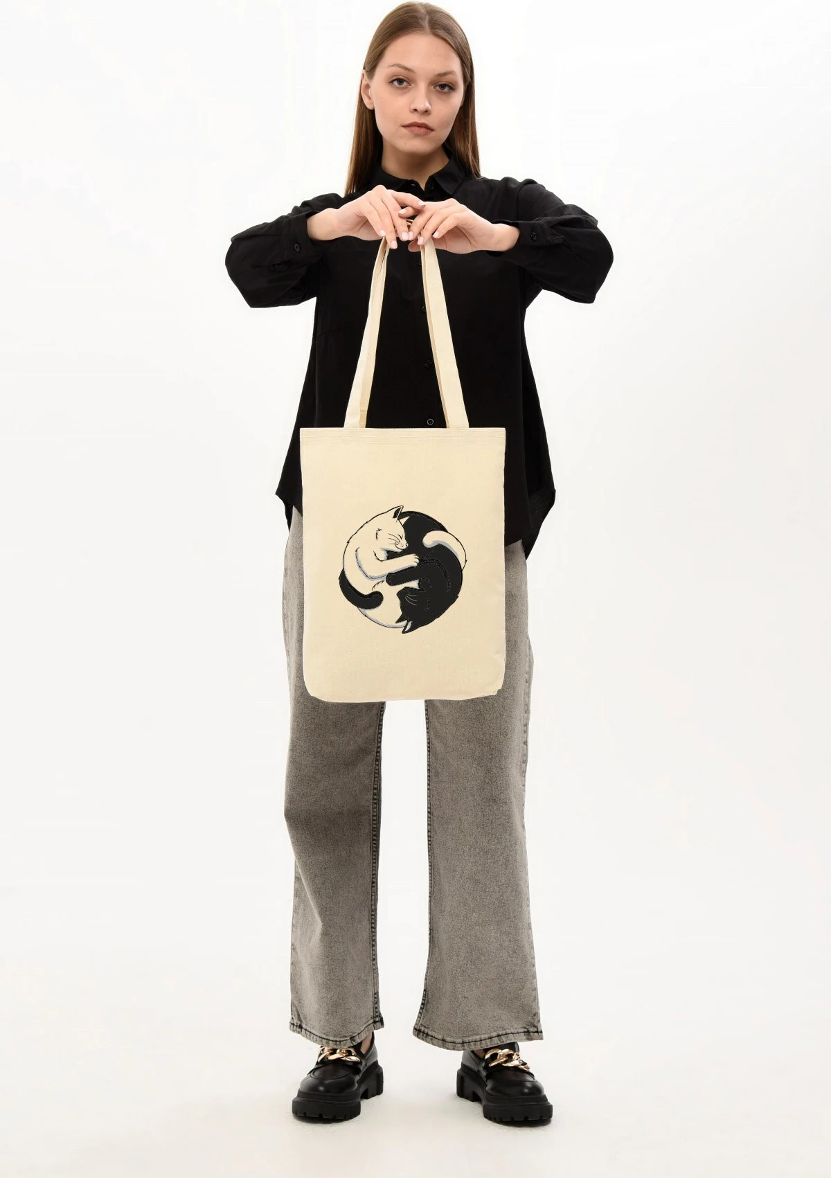 Çantë tote Zoozie Bags, krem, 1227