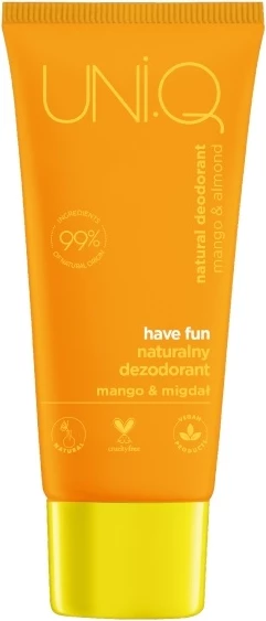 Deodorant natyral xhel për femra UNI.Q Have Fun Mango dhe bajame 50ml