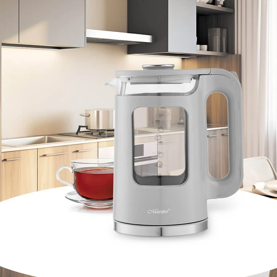 Çajnik elektrik Maestro MR-065, 1.7L, 2200W, Gri