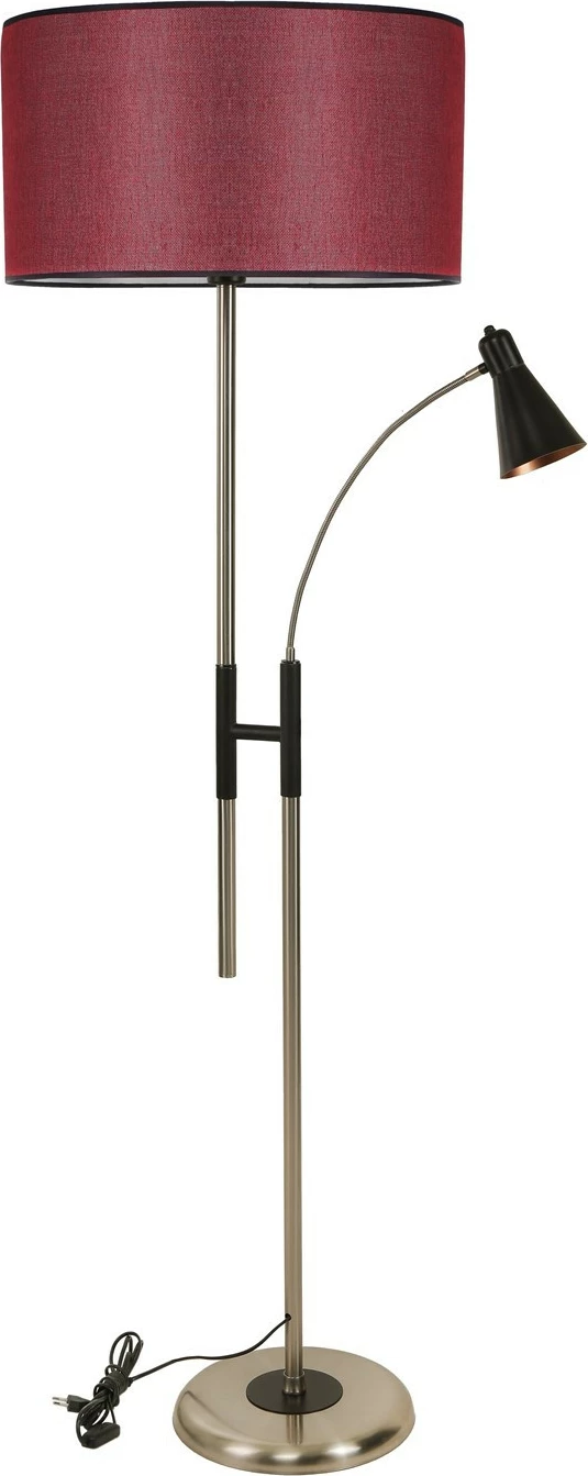 Lambader Opviq Forza, krom mat, abazhuri cilindër, ngjyrë bordo