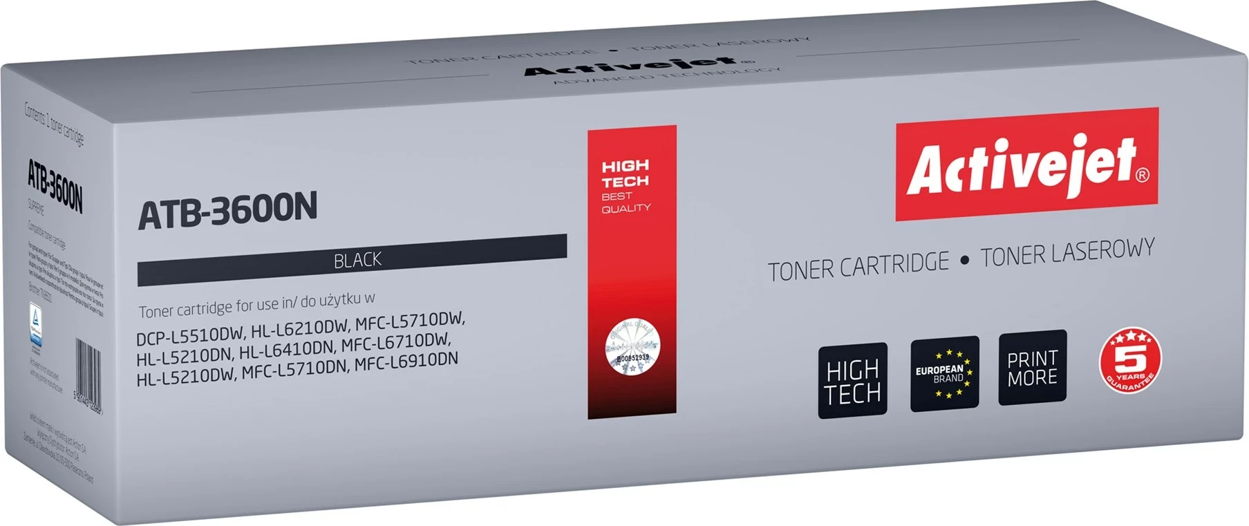 Toner Activejet ATB-3600N për printer Brother, 3000 faqe, i zi