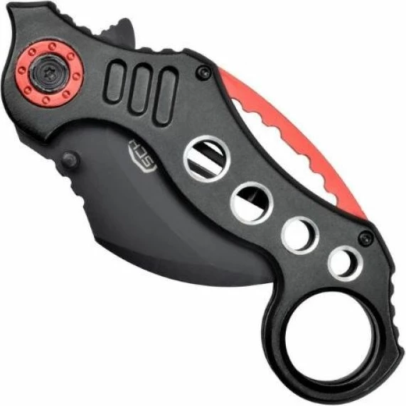 Thikë karambit SCK K29, e zezë dhe e kuqe