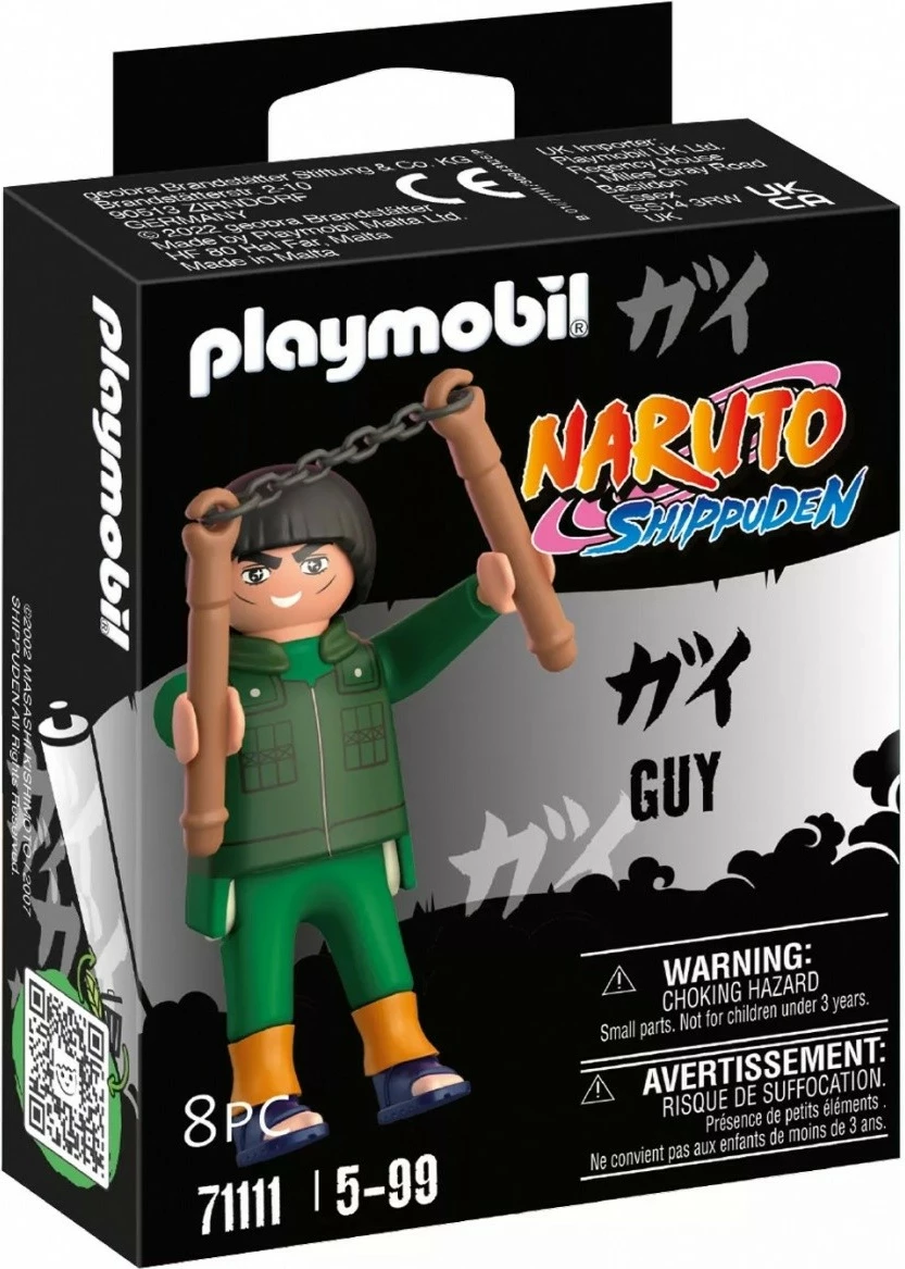 Figurë aksioni Playmobil Naruto Shippuden 71111 Guy me Nun-Chaku, Jeshile