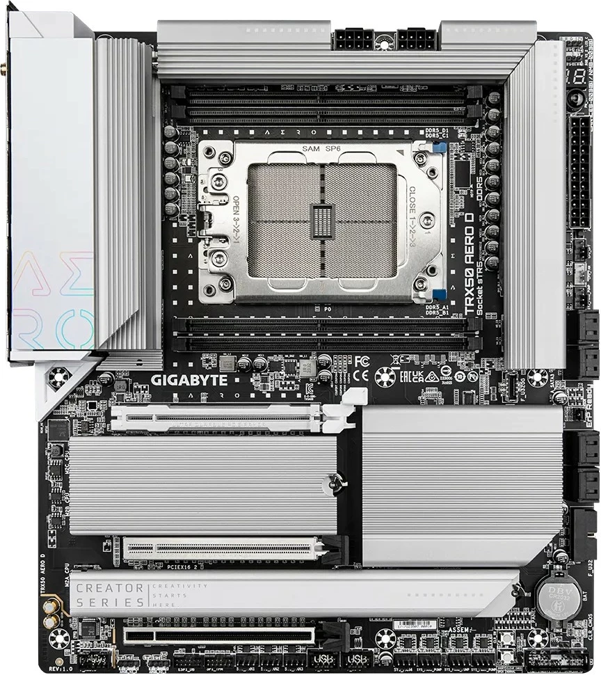 Pllakë amë Gigabyte TRX50 AERO D, AMD Ryzen PRO 7000, DDR5, Wi-Fi 7, sTR5