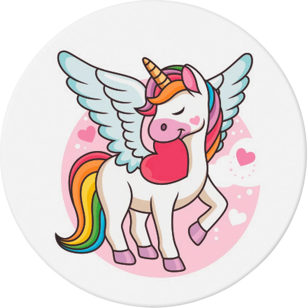 Mbajtëse/stand për celular POPSOCKETS PopGrip Basic 16139, Unicorn, multikolor