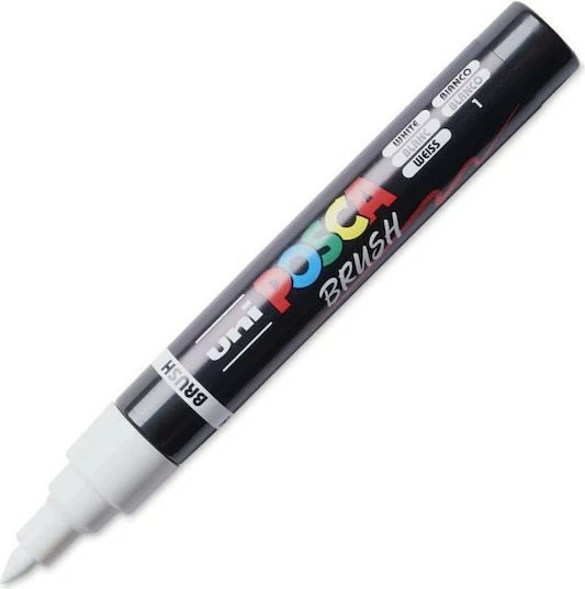 Uni-Marker Pc-5Br Brush Posca White