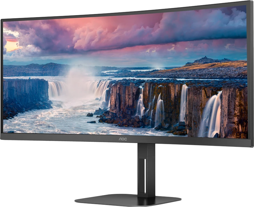 Monitor i lakuar AOC CU34V5C 34" WQHD 3440x1440 VA 100Hz, USB-C 65W, 21:9, i zi