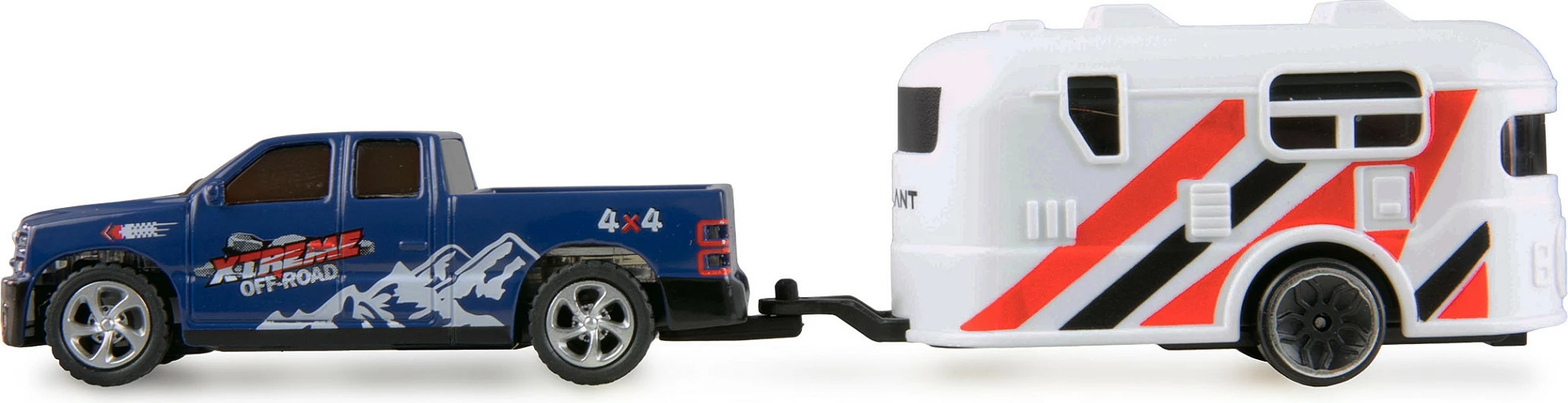 Makinë RC pickup AMEWI me karavan 1:64 RTR, blu