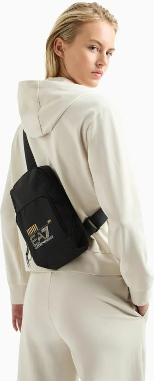 Çantë krahu për meshkuj Emporio Armani, e zezë