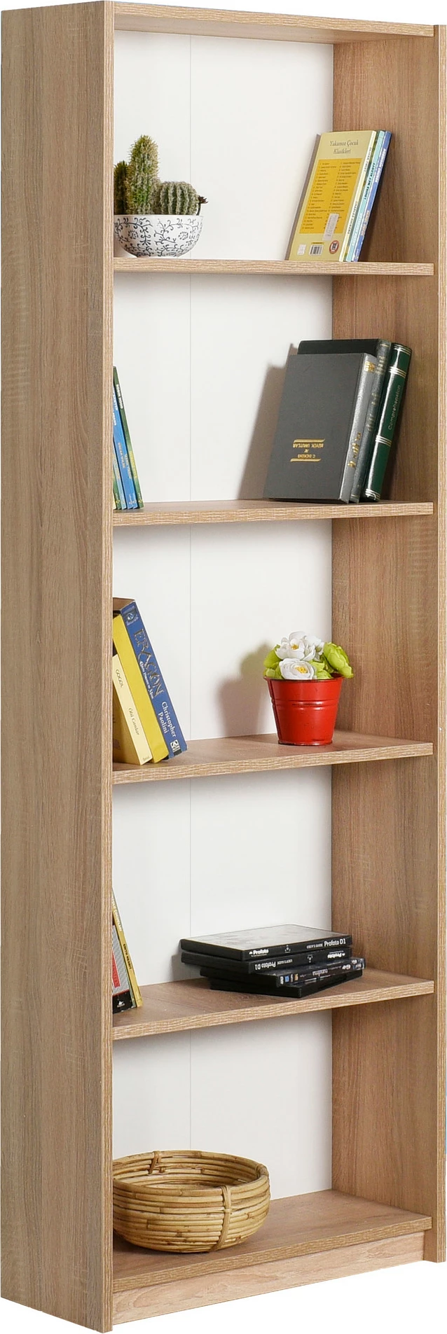 Raft librash Hanah Home, Ktp-350-Ss-1, ngjyrë sonomo