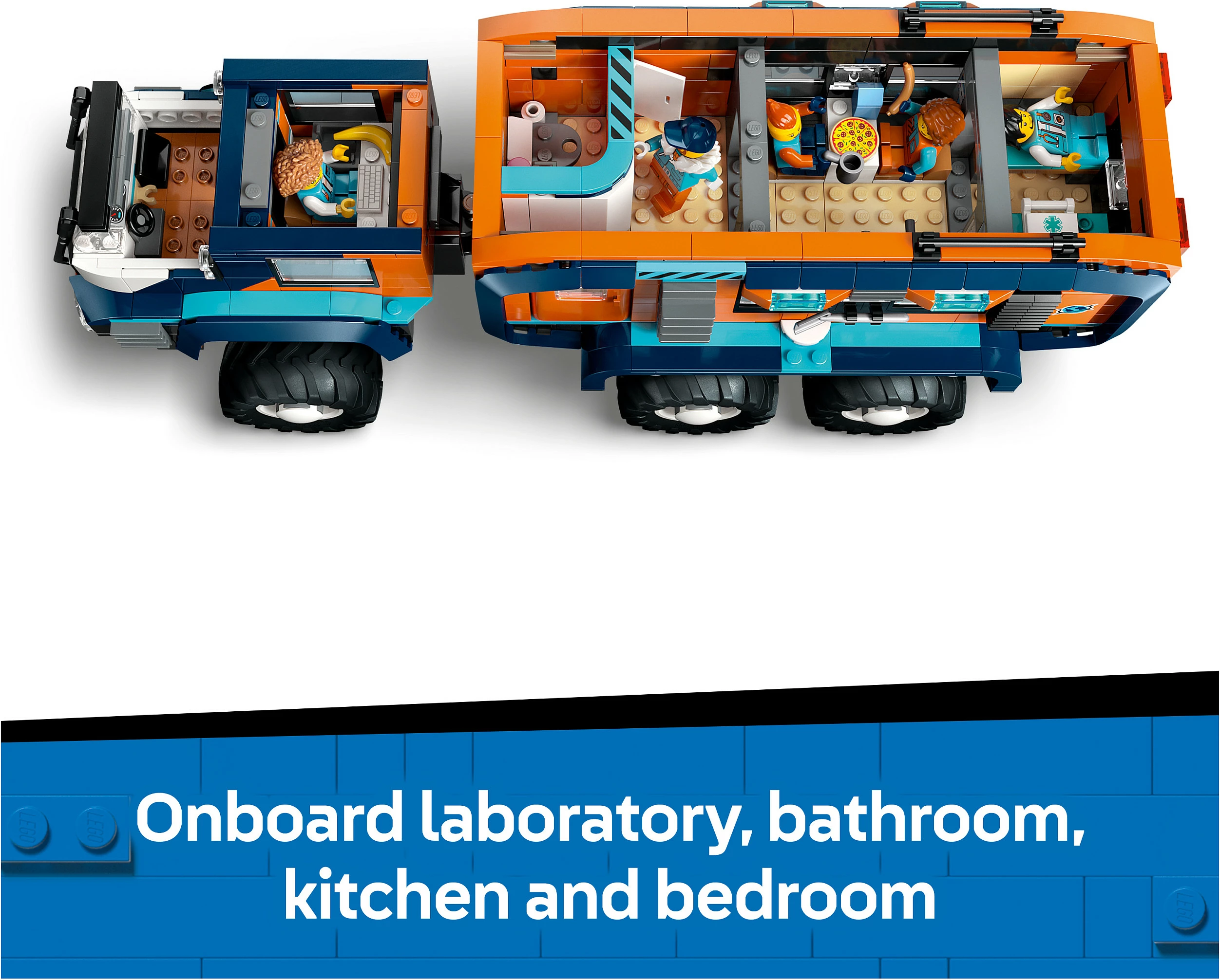 Set ndërtimi LEGO City 60471 Arctic Explorer Science Lab Truck, 1064 copë, multikolor