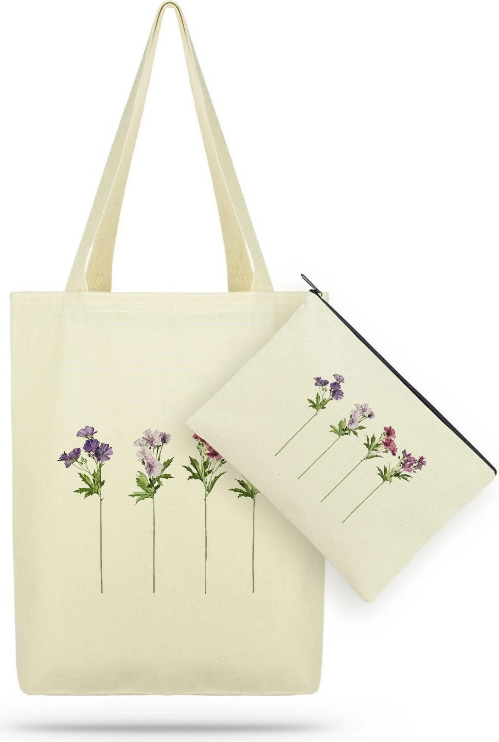 Set çantë tote me portofol, krem, Zoozie Bags, 1381