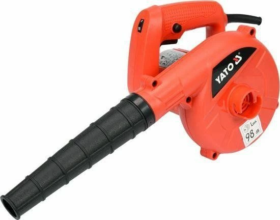 Fryrës me thithje për gjethe Yato YT-85170 600 W, kabllo 2 m, me qese + 2 gryka, portokalli/zezë