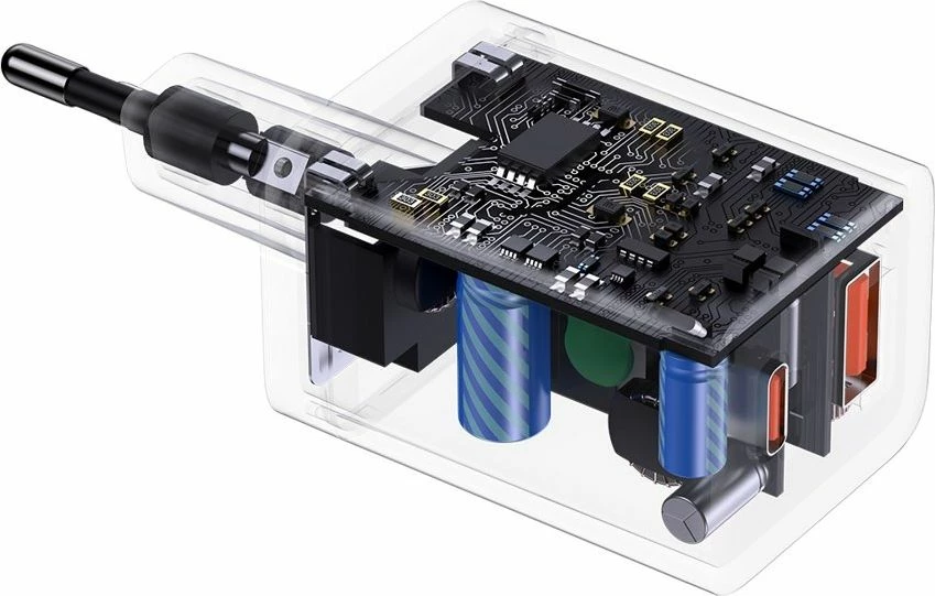 Karikues rrjeti Baseus Super Si Pro CCSUPP-E02 30W PD/QC, 1x USB-A + 1x USB-C, 3A, i bardhë