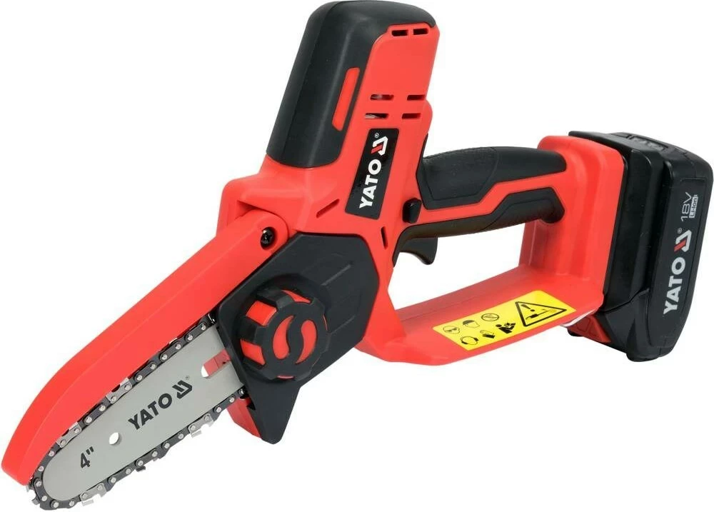 Sharrë elektrike YATO YT-828135 me bateri 18V, 2Ah, e kuqe