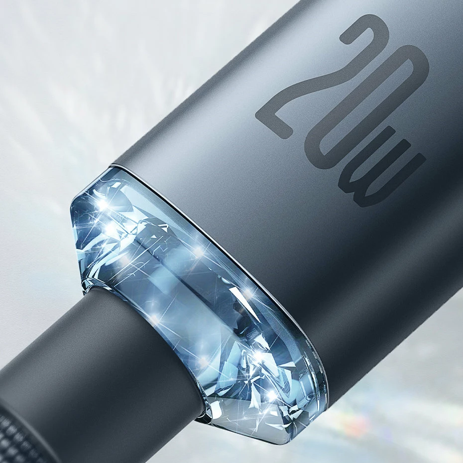 Kabllo Baseus CAJY000201, USB-C në Lightning, 1.2m, 20W, e zezë