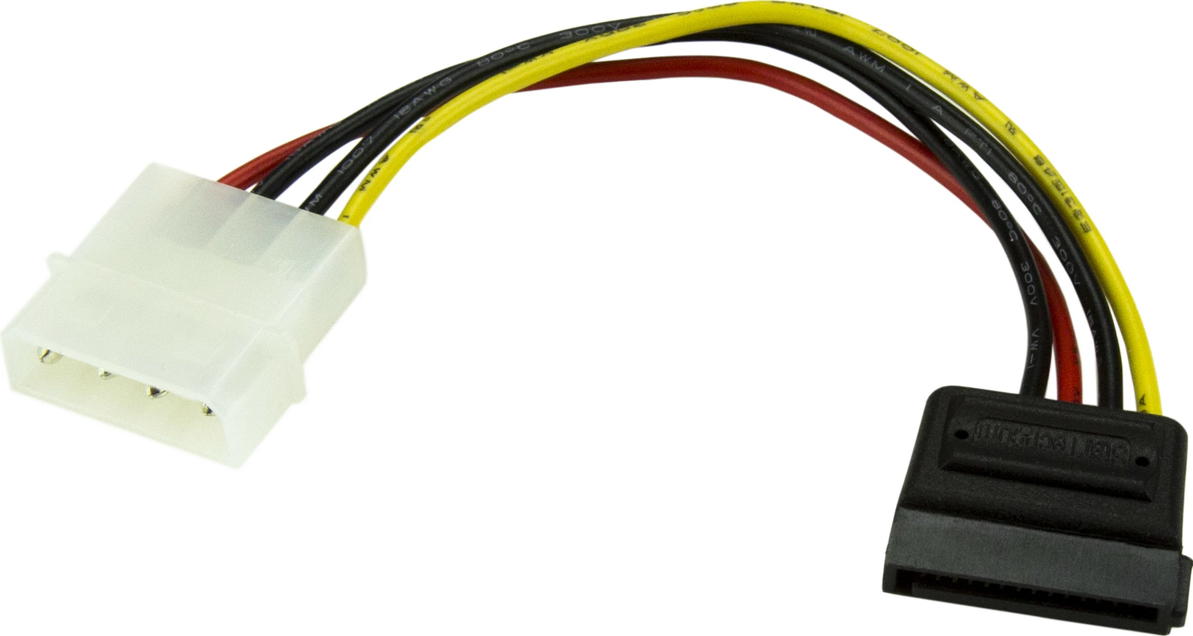 Kabllo adapter energjie StarTech 6in, Molex 4-pin në SATA 15-pin, 15.2 cm, shumëngjyrëshe