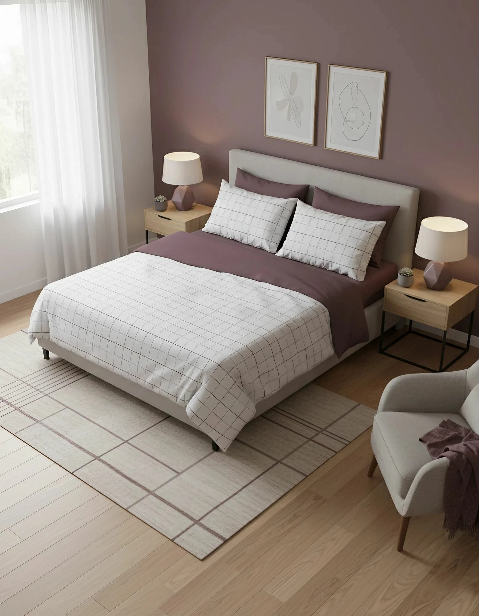 Set mbulesë për jorgan King, ngjyrë dusty rose, L'Essentiel Linge de Maison
