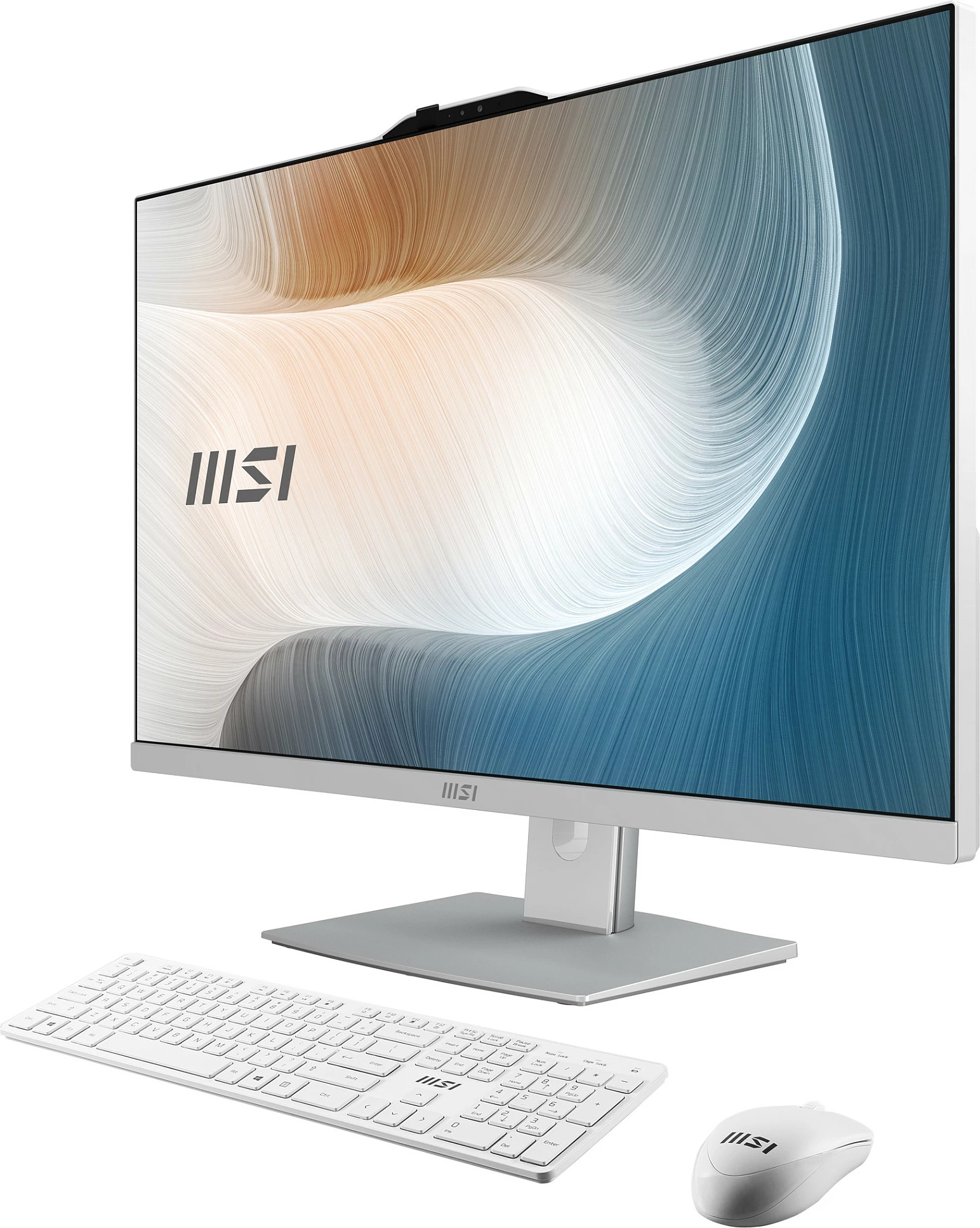 Kompjuter All-in-One MSI Modern AM242P 1M-1873AT, 23.8" FHD, Intel Core 3, 16GB RAM, 256GB SSD, Windows 11 Home, i bardhë/argjendtë