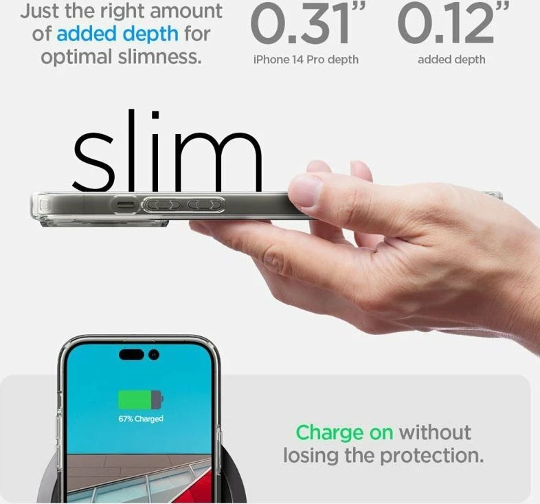 Mbështjellës Spigen Ultra Hybrid MagSafe për Apple iPhone 14 Pro, i bardhë