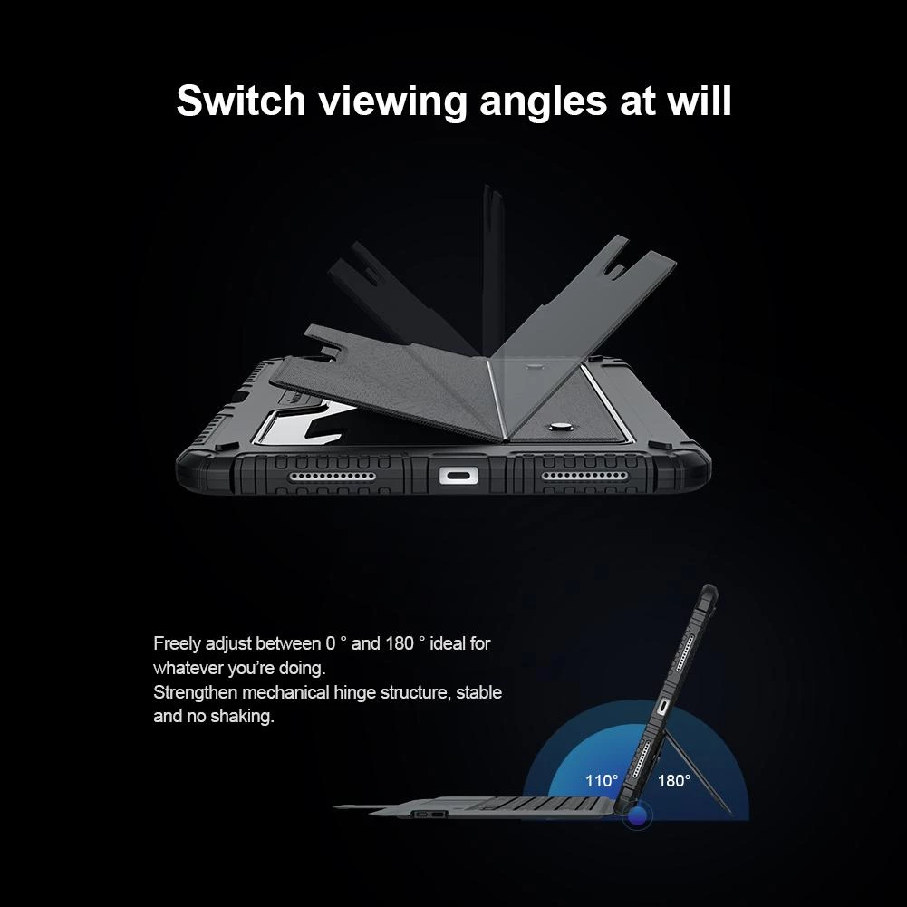 Kasë mbrojtëse me tastierë NILLKIN Bumper MPN 24003 për Apple iPad 10.9\" (2022) / 11\" (2025), Bluetooth 3.0, me touchpad, e zezë