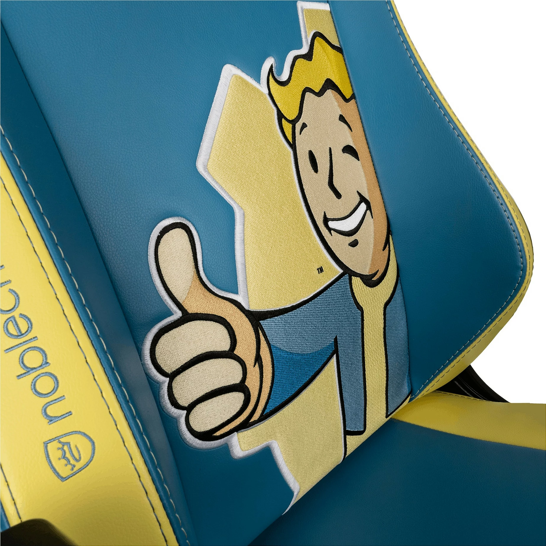 Karrige gaming noblechairs HERO, edicion Fallout Vault-Tec, blu/verdhë