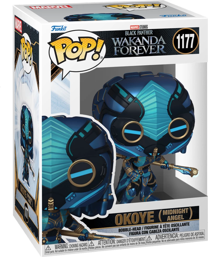 Figurinë koleksionuese Funko Pop! Marvel Black Panther Wakanda Forever Okoye (Midnight Angel) #1177