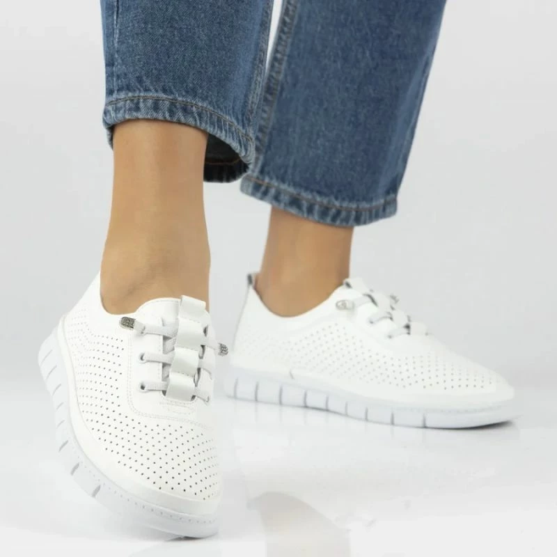 Këpucë lëkure për femra Filippo DP7671, të bardha