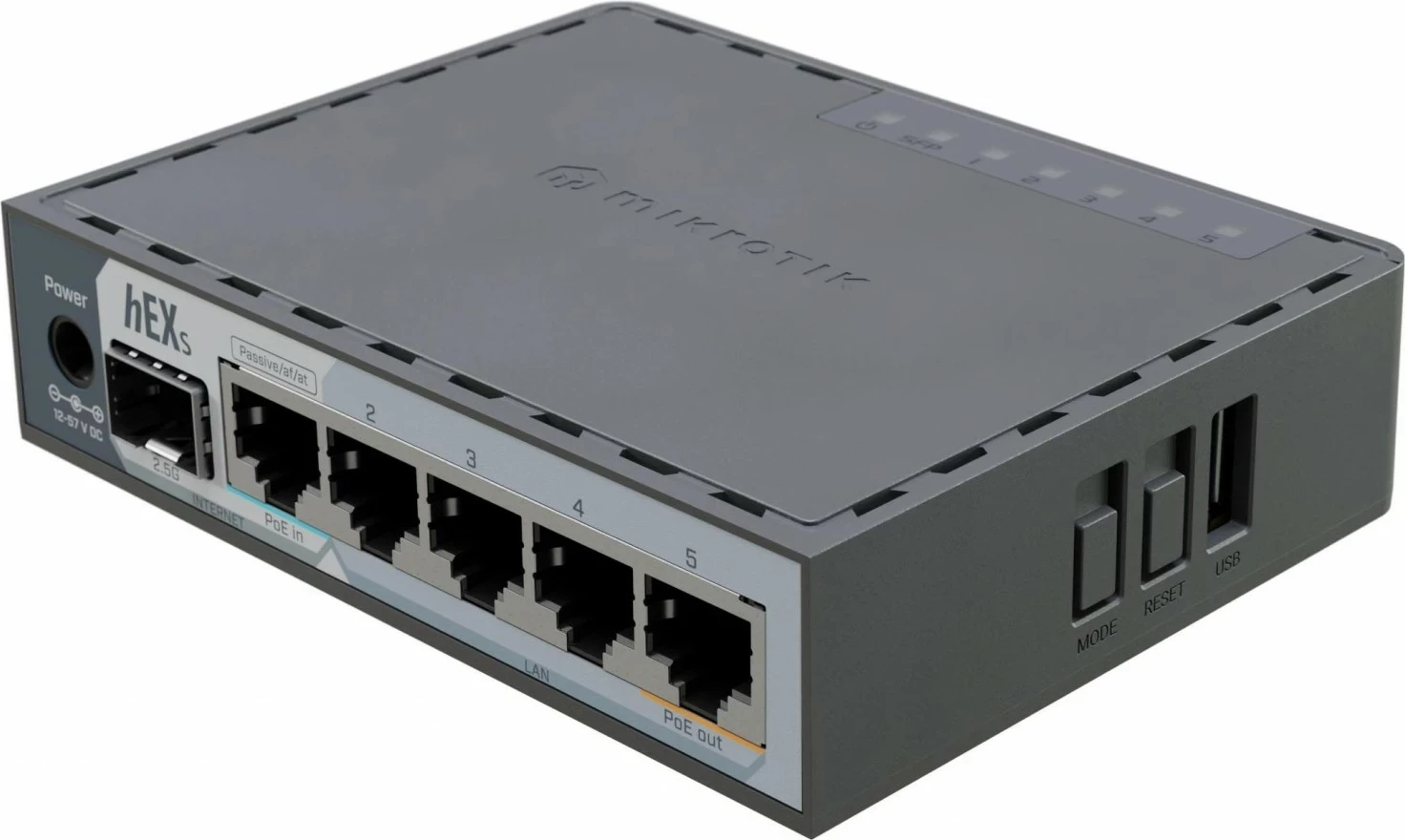 Router MikroTik hEX S E60iUGS, 512MB RAM, 128MB Flash, 6 porta, e zezë